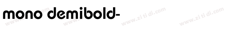 mono demibold字体转换